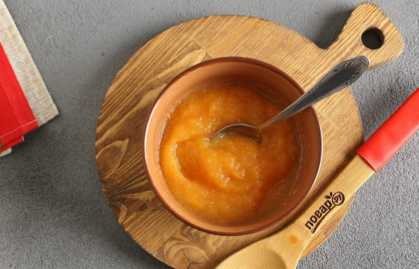 1. Этап. Пюре для ребенка 6 месяцев: Добавьте желаемое количество кипяченой воды. Пюре для ребенка 6 месяцев готово.