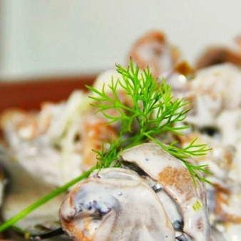 Салат из куриных желудков