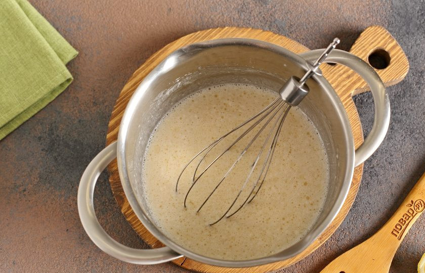 1. Этап. Блины с авокадо: Перемешайте все еще раз. Тесто готово.