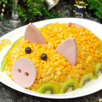 Салат Новогодняя свинка