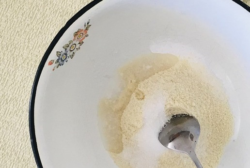 1. Этап. Миндальные вафли со стевией: Кокосовое масло добавить в сухие ингредиенты