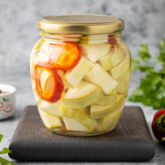 Кабачки с острым перцем на зиму