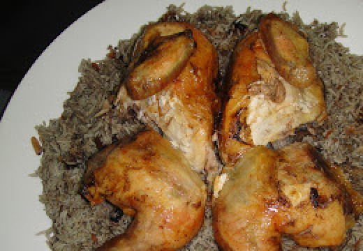 1. Этап. Плов с куриной печенью: Подать с курицей. Приятного аппетита!