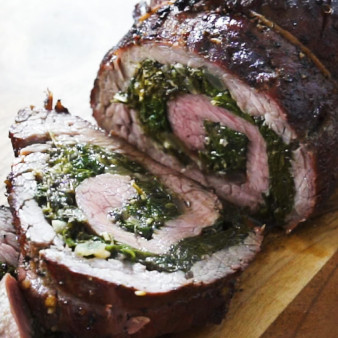 Rosemary Garlic-Stuffed Steak