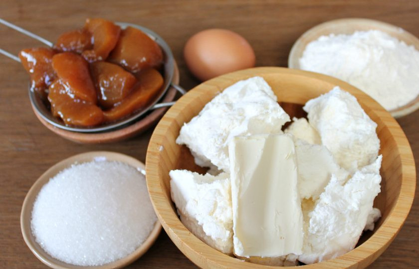 1. Этап. Творожное печенье с фруктами: Подготовим ингредиенты.