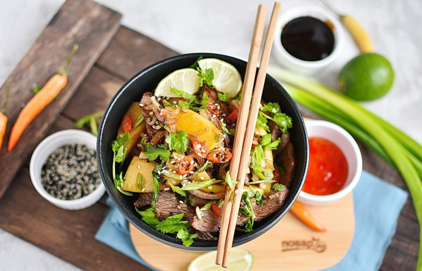 1. Этап. Теплый тайский салат с говядиной: Приятного аппетита!