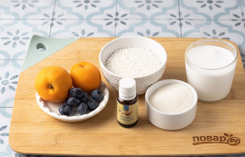 1. Этап. Десерт из тапиоки: Подготовьте все ингредиенты.