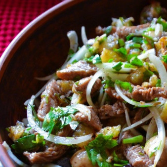 Салат Жареный с хрустящими баклажанами