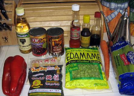 1. Этап. Тройной бобовый салат: Ингредиенты