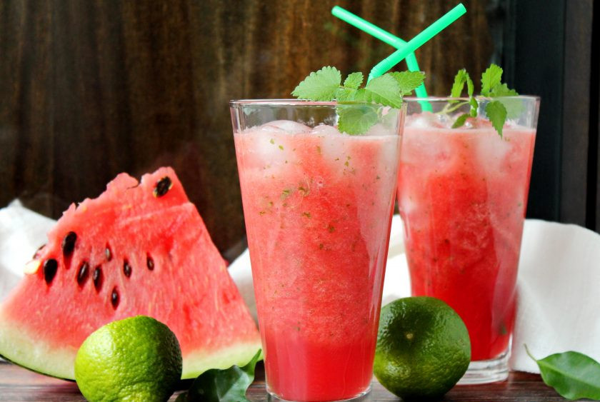 1. Этап. Освежающий фреш из арбуза, мяты и лайма: Приятного употребления!