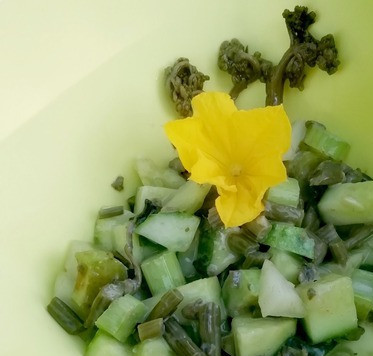 1. Этап. Летний салат с ревенем Мой: Перемешиваем и подаём к горячему плову или шашлыку. Приятного аппетита!