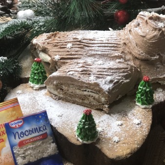 A Christmas log