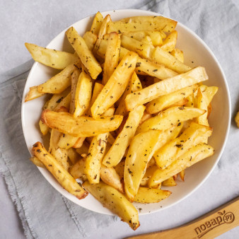 Картофель фри с яичным белком в духовке