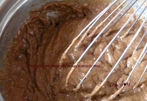 1. Этап. Шоколадный торт с ягодами: Перемешайте.