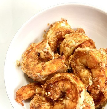 1. Этап. Канапе с авокадо и креветками: Немного остудить.