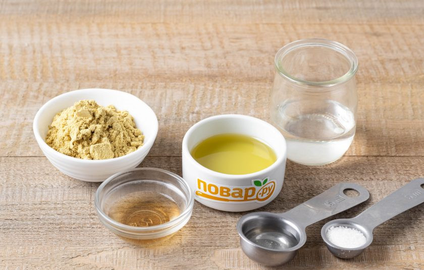 1. Этап. Сладкая горчица: Подготовьте все ингредиенты.