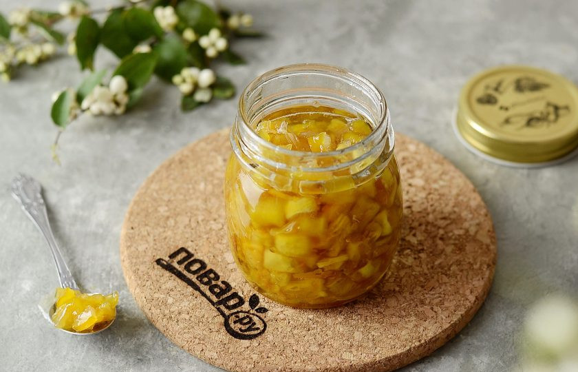 1. Этап. Варенье из кабачков как ананасовое: Варенье из кабачков готово, приятного аппетита!