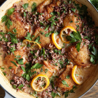 Creamy Lemon Chicken with Rice