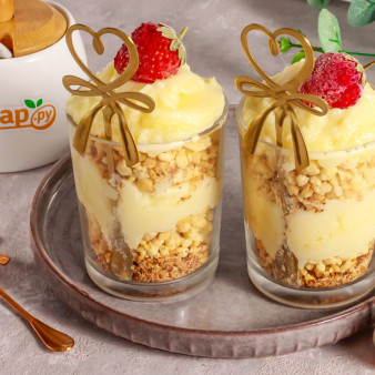 Десерт Наполеон в стакане