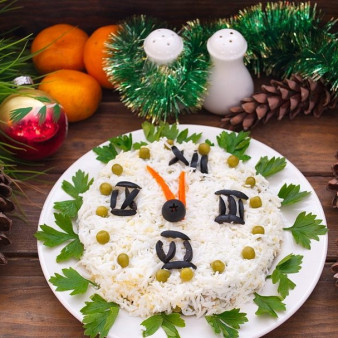 Новогодний салат Куранты