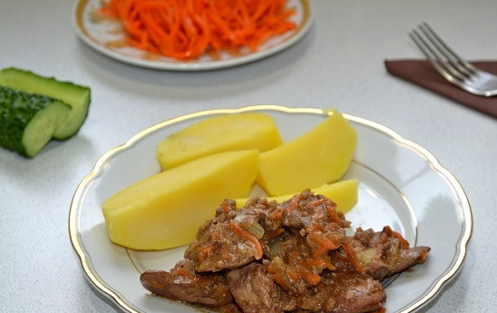 1. Этап. Куриная печень в апельсиновом соусе: 12. Приятного аппетита!