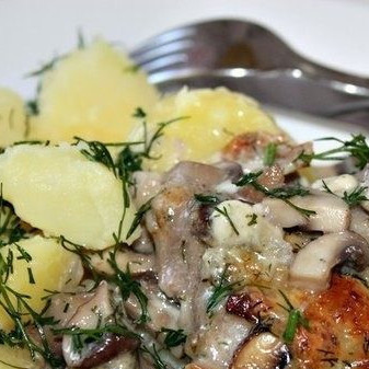 Свинина, тушенная со сливками