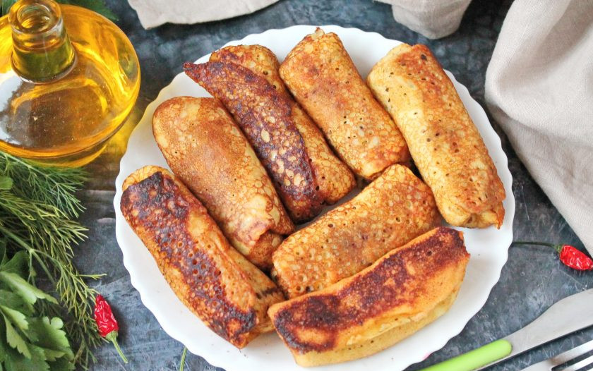 1. Этап. Вкусные блины с легким: Приятного аппетита!