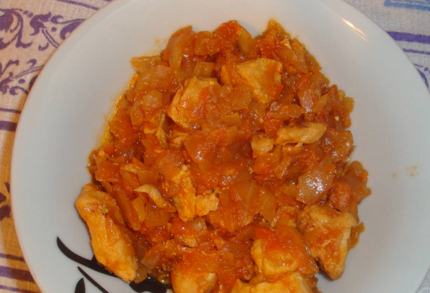 1. Этап. Тушеная капуста с курицей в мультиварке: Приятного аппетита!