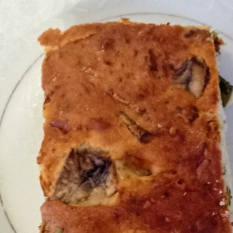 Грибной пирог с зеленью