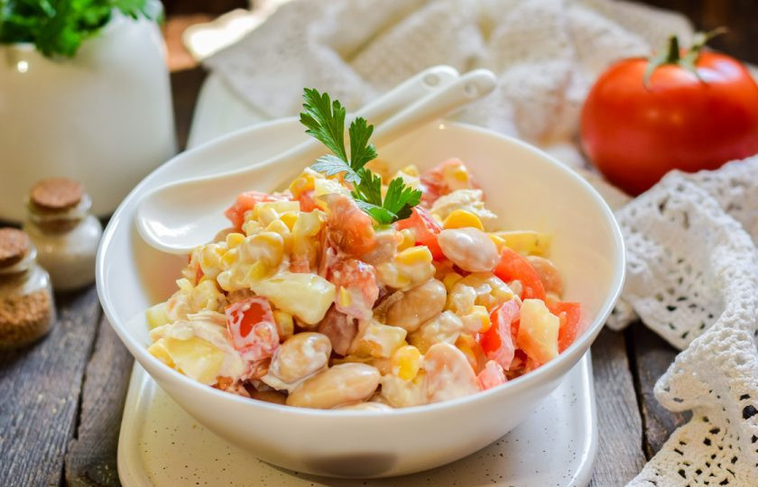 1. Этап. Салат Пеструшка с курицей: Приятного аппетита!