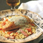 Chicken Breasts with Orzo, Carrots, Dill, and Avgolemono Sauce
