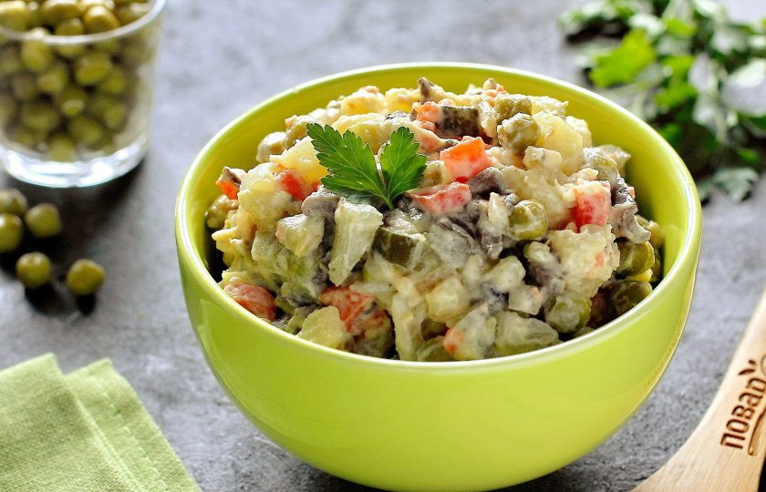 1. Этап. Постный Оливье с грибами: Постный 