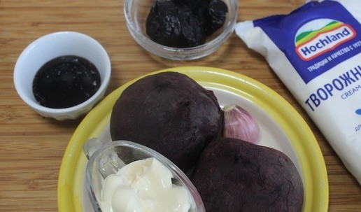 1. Этап. Закусочное свекольно-творожное суфле: Подготовить продукты