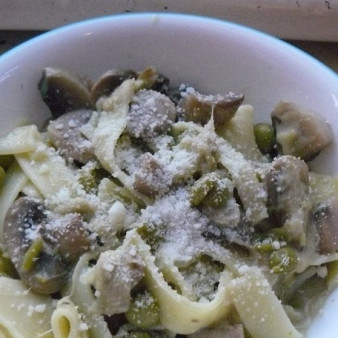 Лапша с грибами