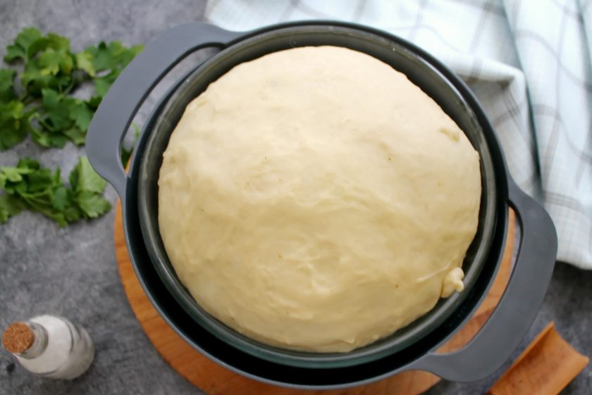 1. Этап. Расстегаи с палтусом: Наше тесто подошло.