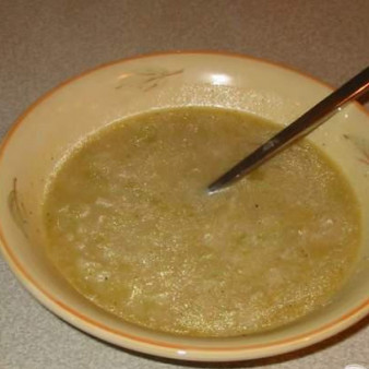 Суп с картофелем и луком-порей