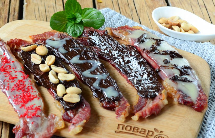 1. Этап. Бекон в шоколаде на вечеринку: Бекон в шоколаде на вечеринку готов. Кушайте с удовольствием!