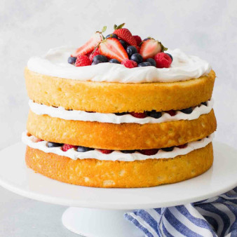 Red, White, and Blue Layer Cake