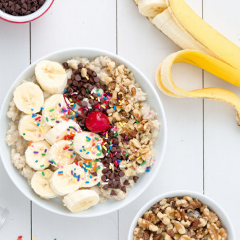 Banana Split Oatmeal