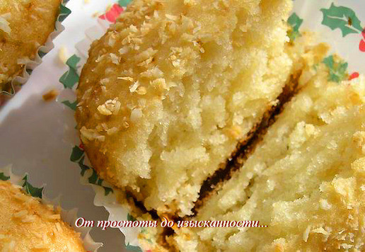 1. Этап. Дынные кексы с кокосовой стружкой: Угощайтесь!