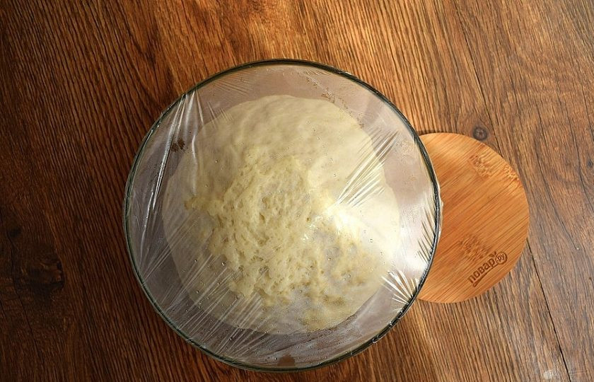 1. Этап. Хачапури по-имеретински классический: Тесто должно увеличиться вдвое.