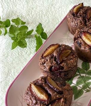 1. Этап. Запечённая овсянка со сливой: Отлично на завтрак или для перекуса!