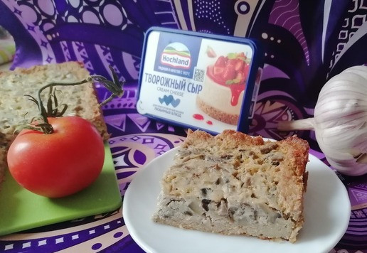 1. Этап. Заливной пирог с грибами: Запекать в духовке при 190 градусах 30-40 минут. Приятного аппетита!