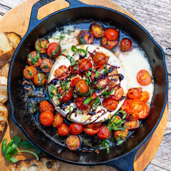 Campfire Caprese Brie