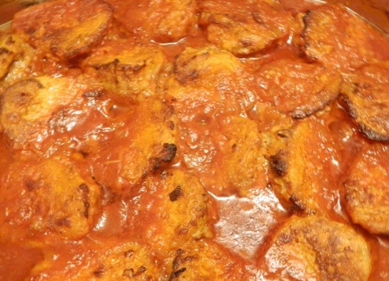 1. Этап. Мафрум: 10. Накрываем форму фольгой и отправляем в разогретую до 180 градусов духовку на 1-1,5 часа.