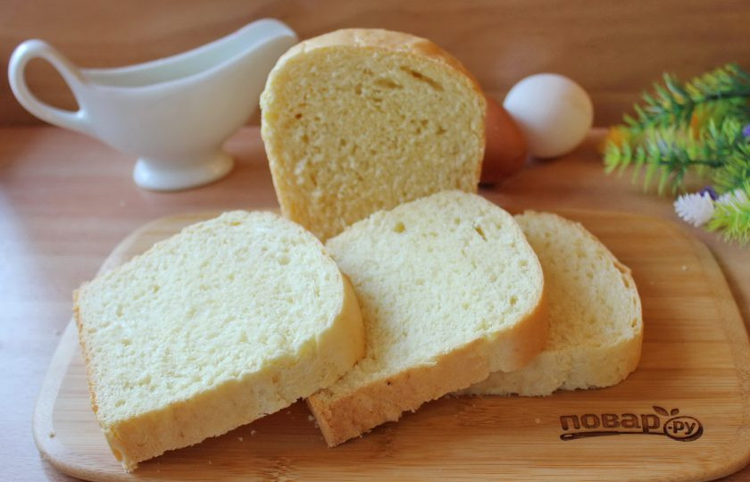1. Этап. Сливочный хлеб: Замечательный хлеб на сливках готов. Можно подавать к столу.