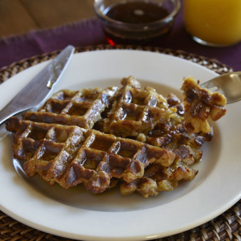 Leftover Stuffing Waffles