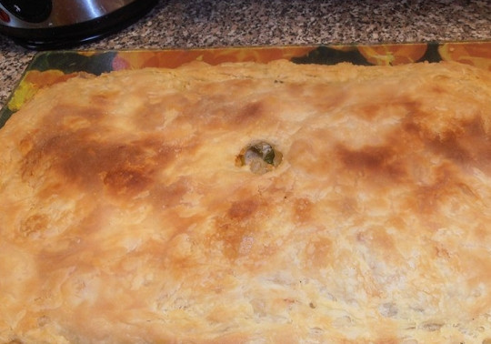 1. Этап. Кубете (пирог с мясом и картофелем): 9. Запекается 