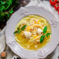 Суп с курицей и спагетти