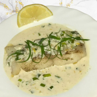 Рыба в сливочном соусе с цедрой